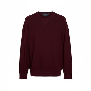 Nautica Knit Navtech Long Sleeve Crew Neck Pullover Sweater Maroon Size Medium